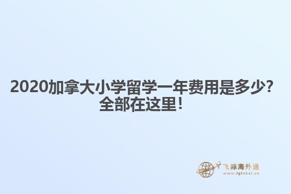  2020加拿大小學(xué)留學(xué)一年費用是多少