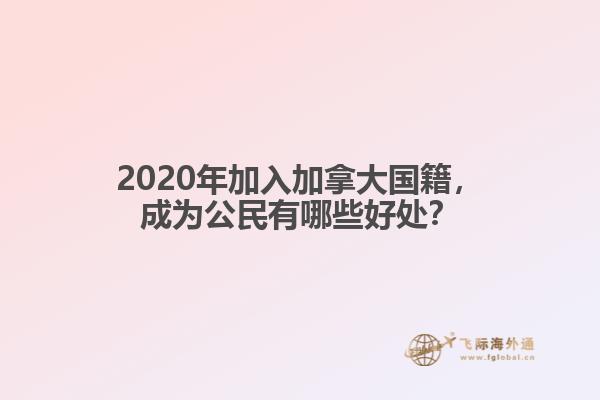 2020年加入加拿大國籍，成為公民有哪些好處？