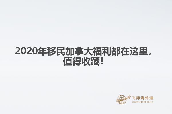 2020年移民加拿大福利都在這里，值得收藏！