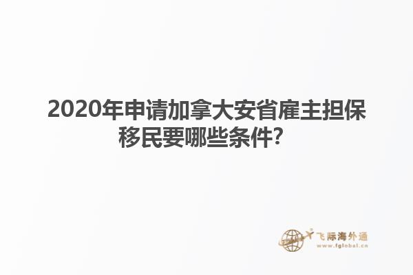 2020年申請(qǐng)加拿大安省雇主擔(dān)保移民要哪些條件？