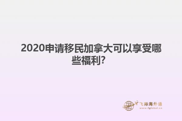 2020申請移民加拿大可以享受哪些福利？