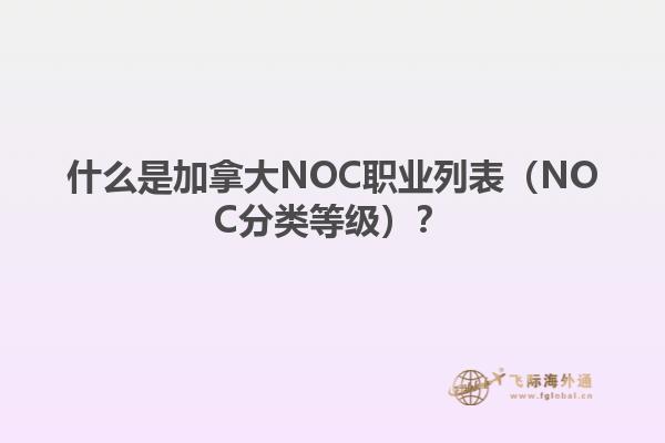 什么是加拿大NOC職業(yè)列表（NOC分類等級(jí)）？