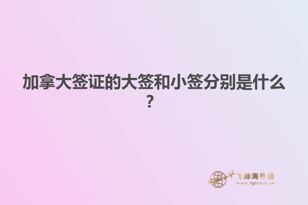 加拿大簽證的大簽和小簽分別是什么？