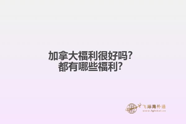 加拿大福利很好嗎？都有哪些福利？