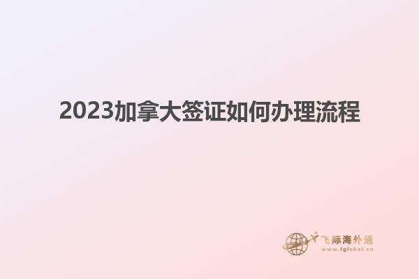 2023加拿大簽證如何辦理流程