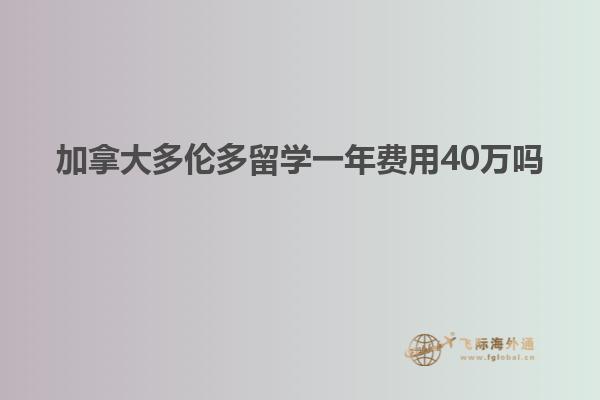 加拿大多倫多留學(xué)一年費(fèi)用40萬(wàn)嗎