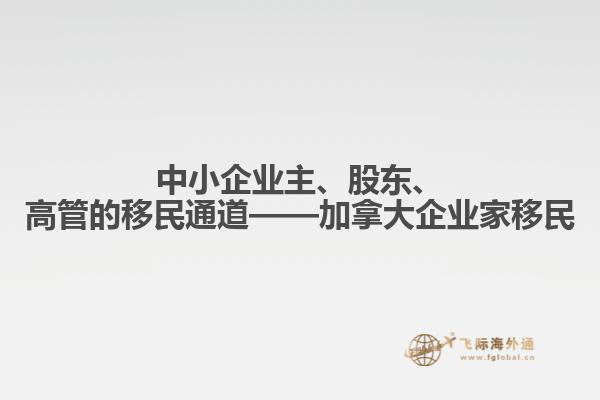 中小企業(yè)主、股東、高管的移民通道——加拿大企業(yè)家移民