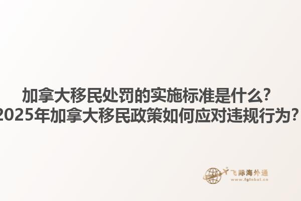 加拿大移民處罰的實施標(biāo)準(zhǔn)是什么？2025年加拿大移民政策如何應(yīng)對違規(guī)行為？